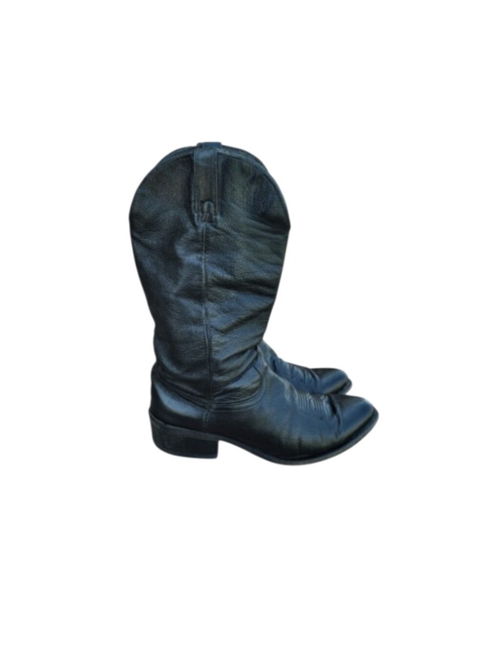 Durango Black Leather Pull On Cowboy Western Ranch Horse Riding Barn Boot Men 10